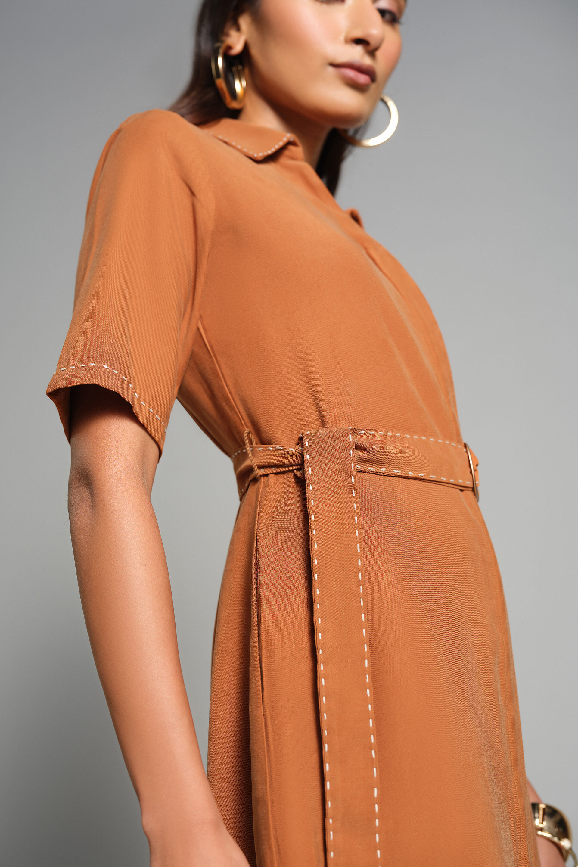 Lomi Shirt Dress, Tan, image 6